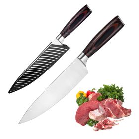 Kegani Japanese Chef Knife 8 Inch - Chefs Knife High Carbon Stainless Steel Knife Kitchen Cooking Knife - Rosewood FullTang Sharp Knife With Sheath
