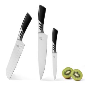 CHUSHIJI Knife Set, 3 PCS Kitchen Knife Set, Ultra Sharp Chef Knife Set, Santoku Knife, Utility Knife, Stainless Steel Knife Sets for Kitchen