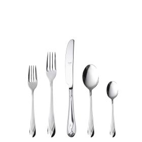 5 Piece Place Setting Diamante Flatware Set