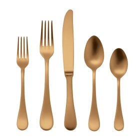 Place Setting 5 Piece Brescia Oro Ice Flatware Set