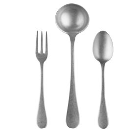 3 Pcs Serving Set (Fork Spoon And Ladle) Vintage