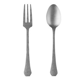Serving Set (Fork And Spoon) Moretto Pewter