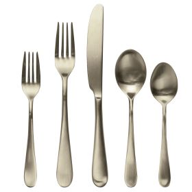 Cutlery Set 5 Piece Natura Ice Champagne Flatware Set