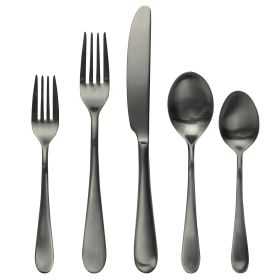 Cutlery Set 5 Piece Natura Ice Oro Nero Flatware Set