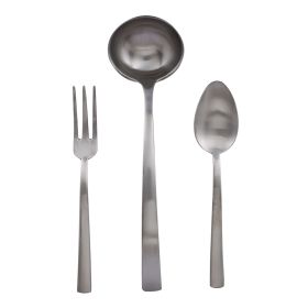 3 Pcs Serving Set (Fork Spoon And Ladle) Levantina Ice