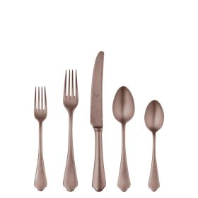 Cutlery Set 5 Piece Dolce Vita Pewter Bronze Flatware Set