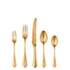 20 Piece Set Dolce Vita Pewter Oro Flatware Set