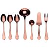 Dolce Vita 7 Piece Serve Set Mirror Bronze Flatware Set
