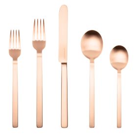 5 Piece Place Setting Stile Ice Bronzo Flatware Set