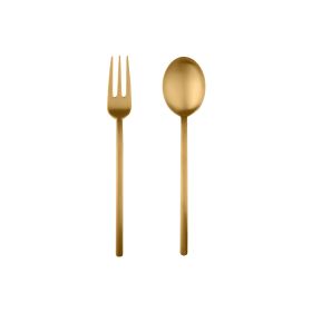 Serving Set (Fork And Spoon) Due Ice Oro