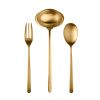 3 Pcs Serving Set (Fork Spoon And Ladle) Linea Ice Oro