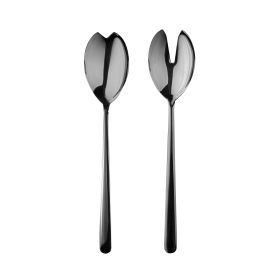 Salad Servers (Fork And Spoon) Linea Oro Nero