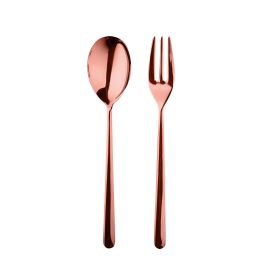 Serving Set (Fork And Spoon) Linea Bronzo