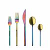 5 Piece Place Setting Due Rainbow Flatware Set