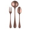 3 Pcs Serving Set (Fork Spoon And Ladle) Vintage Bronzo