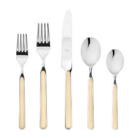 Set 5 Piece Fantasia Vanilla Flatware Set