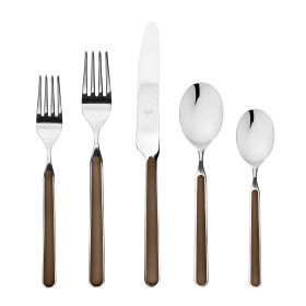 Set 5 Piece Fantasia Tobacco Flatware Set