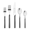 20 Piece Set Fantasia Black Flatware Set