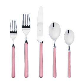 Place Set 5 Piece Fantasia Pink Flatware Set