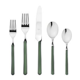 20 Piece Set Fantasia Forrest Green Flatware Set