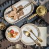 5 Piece Place Setting Epoque Pewter Oro Flatware Set