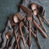 Due 7 Piece Serve Set Ice Bronze Flatware Set