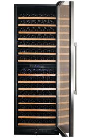 166 Bottle Dual Zone Stainless Steel Wine Refrigerator