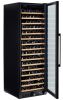 166 Bottle Black Stainless Wine Refrigerator