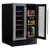 Dual Zone Stainless Steel Under Counter Wine and Beverage Cooler