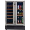 Dual Zone Stainless Steel Under Counter Wine and Beverage Cooler