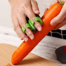1pc, Hand Vegetable Peeler, Palm Peeler, Rubber Finger Grips Comfortable To Peel Pumpkin, Random Color
