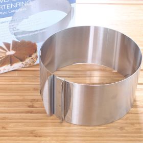 Stainless Steel Cake Ring Adjustable Round Cake Mold Mousse Ring Baking Tool