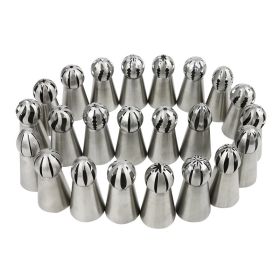 Russian Confectioners Piping Tips 23 pieces Russian Sphere Ball Cake Decorating Icing Piping Nozzles