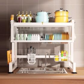 JoybosÂ® Dish Rack Over The Sink with Cutlery Drainer - as picture