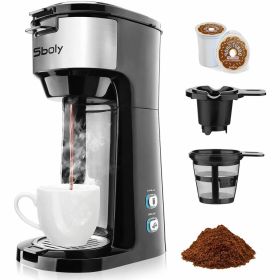 Coffee Maker Fast Brewer K-Cup Pod & Ground Coffee Single Serve Self Clean