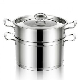 Home Delicacies Pot 2-Tier 304 Stainless Steel Steaming Cookware