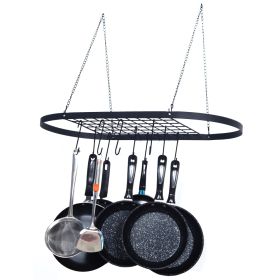 Pot and Pan Rack for Ceiling with Hooks Decorative Wall Mounted Storage Rack