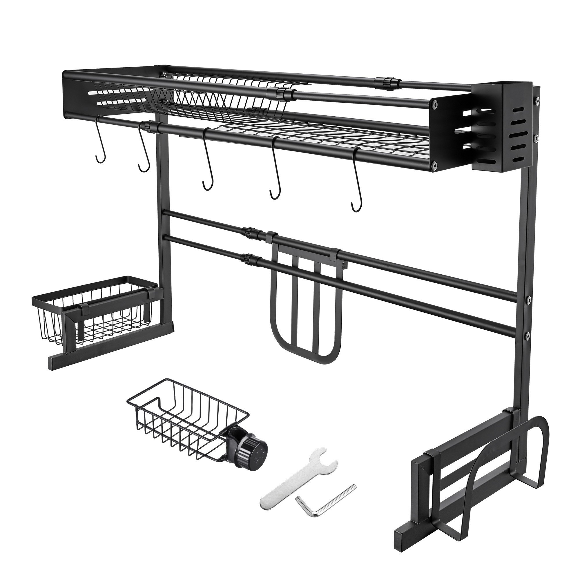 Adjustable Dish Drying Rack - As Picture Adjustable Dish Drying Rack - As Picture