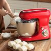 Stand Kitchen Food Mixer 5.3 Qt 6 Speed With Dough Hook Beater - Red - Stand Mixer