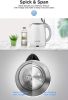 KOIOS 1.8L 304 Stainless Steel Hot Water Boiler, Cool Touch Anti-Scald Double Wall Electric Tea Kettle