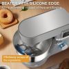 Smart Household 660W Stand Mixer 6-Speed Tilt-Head Dough Mixer W/ 3 Attachments - Grey - 5.8 Qt / 5.5 L