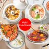 Bear Multi-function Electric Steam Cooker, Yunnan Steam Chicken Soup Steamer Ceramics, DQG-A30C1 New Natural Ceramics Cooking Method, 3L