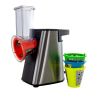 Home One-Touch Control 4 In 1 Stainless Steel Electric Salad Maker W/Attachments