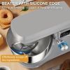 Smart Household 660W Stand Mixer 6-Speed Tilt-Head Dough Mixer W/ 3 Attachments - Grey - 7.4 Qt / 7 L