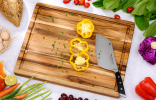 Rectangular Real Teak Wood Cutting Board With Juice Groove 20 INCH, Pack of 5 pieces
