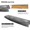 Kegani Kiritsuke Knife - 8 Inch Professional Japanese Chef's Knife, 67 Layers AUS-10 Damascus Steel Kitchen Ultra-Sharp Knife - D-Shaped Handle