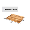 Rectangular Real Teak Wood Cutting Board With Juice Groove 20 INCH, Pack of 5 pieces