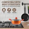 Stainless Steel 6-Piece Cookware Set: Mirror Polished, Induction Bottom, Straight Shape, SS Lids, Sturdy Handles and Knobs