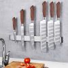 1 Piece 304 Stainless Steel Magnet Knife Holder Kitchen Punch-free Knife Storage Kitchen Knife Rack Magnetic Suction Knife Holder