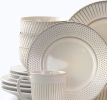 16-Piece Contemporary White Porcelain Dinnerware Set (Serves 4)